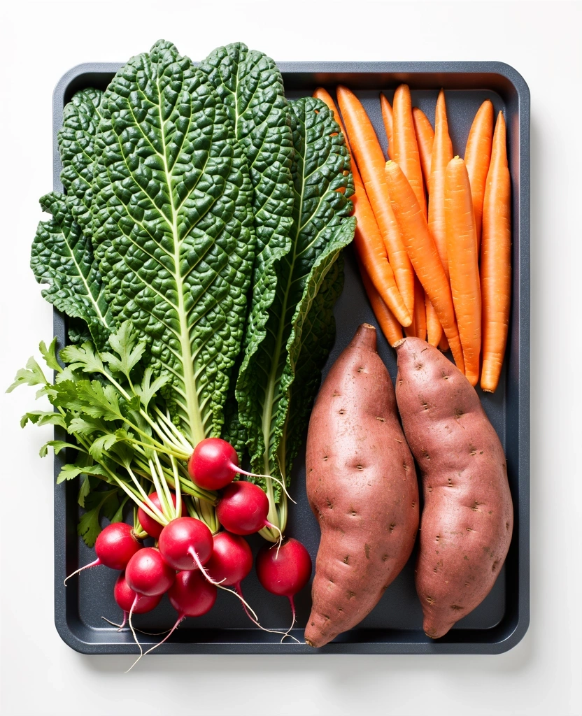 Légumes racines frais